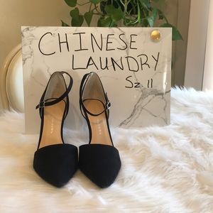 Chinese laundry suede heels Sz 11